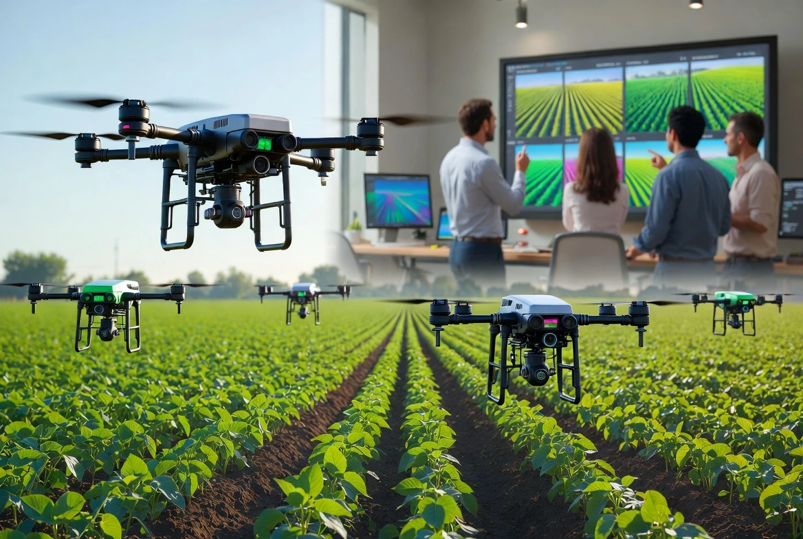Developing Smart Agriculture Drones with Multispectral Sensors