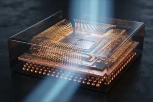 Röntgeninspektionsbild, das Hohlraumdefekte in Lötkugeln von BGA-Chipverpackungen zeigt