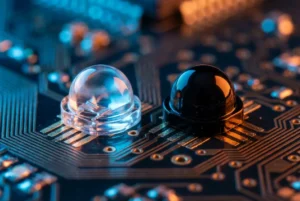 Schwarze Linsenfotodiode PDCP08-511 von BeePhoton mit optischem Filtereffekt gegen Umgebungslicht