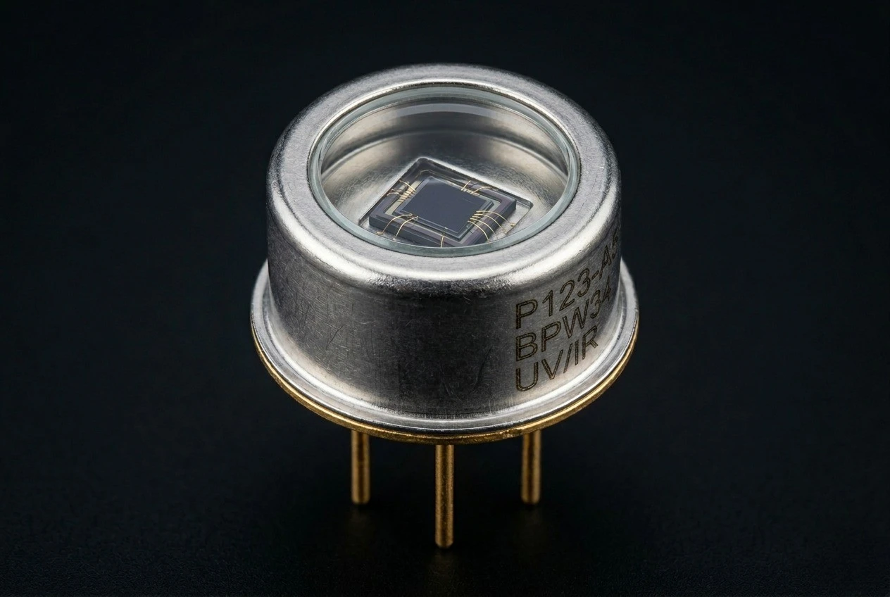 fotodiodo de resina epoxídica frente a fotodiodo con ventana de cristal con envase metálico hermético TO-can y ventana de cristal transparente