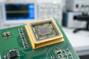 Niedrigrauschige NEP-Photodiode montiert auf Präzisions-Leiterplatte im Labor