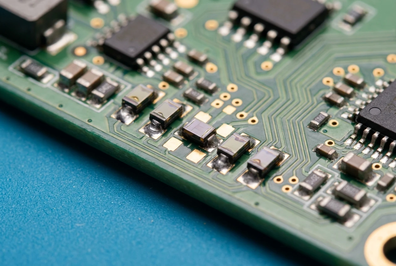 SMD vs through-hole photodiode package comparison on PCB